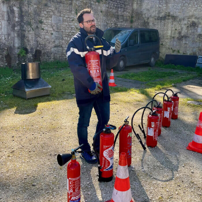 formation incendie et manipulation des extincteurs